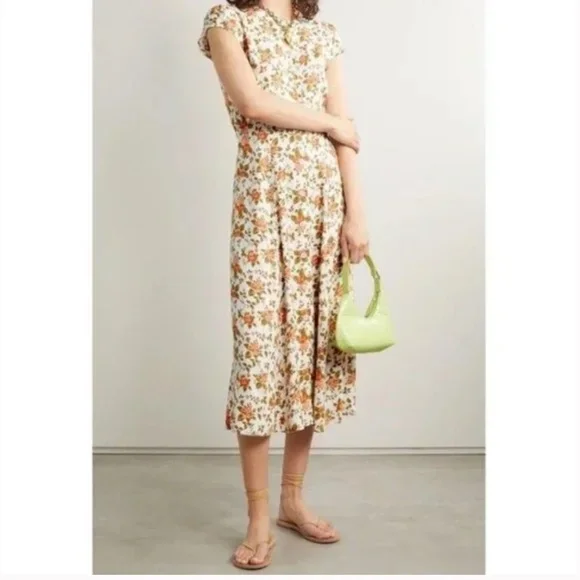NWOT Reformation pastel chic Floral Midi Dress size 8 - Picture 2 of 11